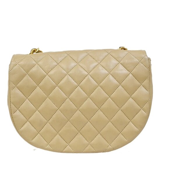 CHANEL CC Logo Matelasse Chain Mini Shoulder Bag Beige GHW 660RF436 - Picture 1 of 16